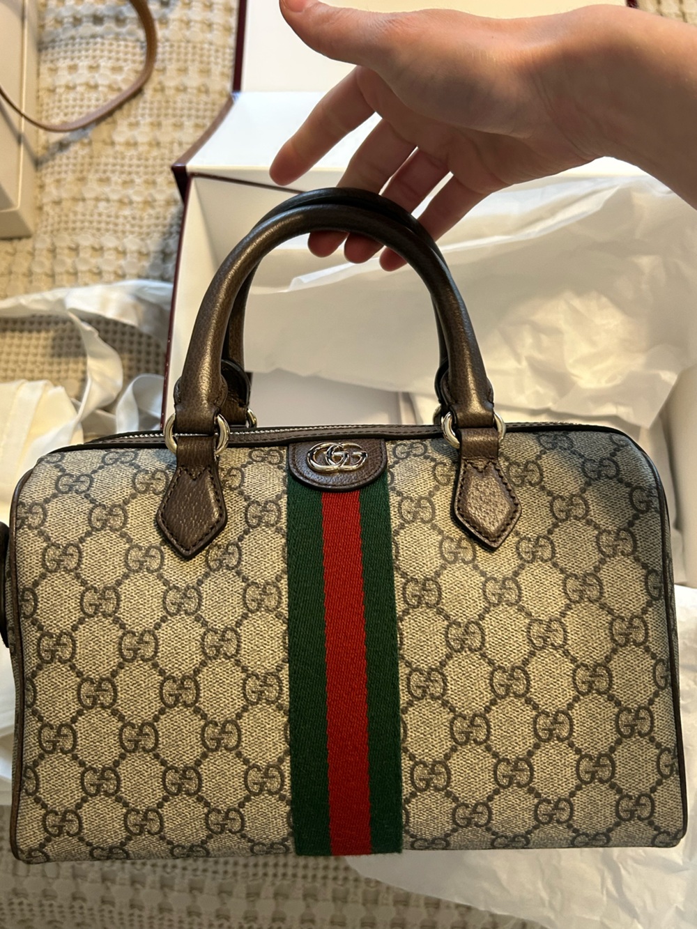 Gucci Ophidia Small Boston Bag